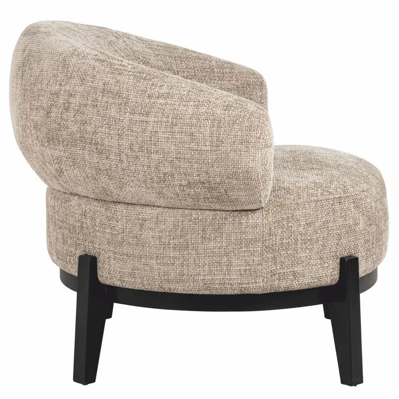 Casa Padrino Luxus Wohnzimmer & Hotel Sessel Beige / Schwarz 88 cm - Luxus Möbel
