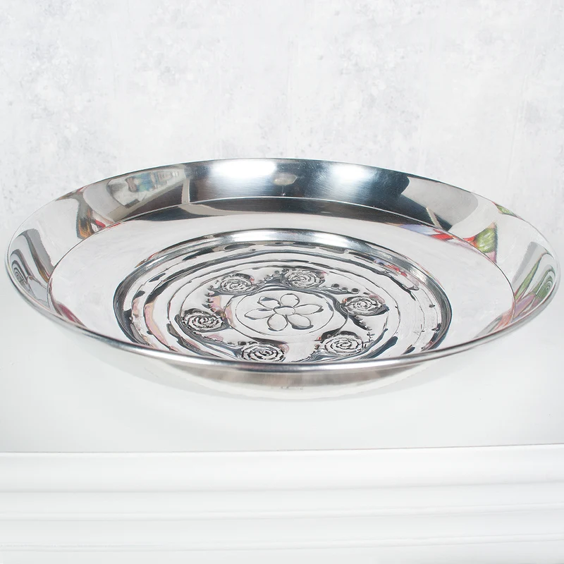 2tlg. Deko-Metallschalen Set CARETTO ca. D32cm silber