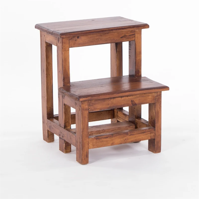 TRITTLEITER "STEP" | 46x37 cm (HxB), Altholz | Tritthocker | Farbe: 02 hellbraun