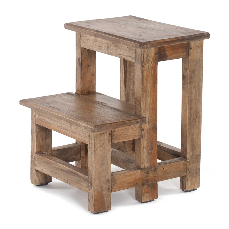 TRITTLEITER "STEP" | 46x37 cm (HxB), Altholz | Tritthocker | Farbe: 01 natur-vintage