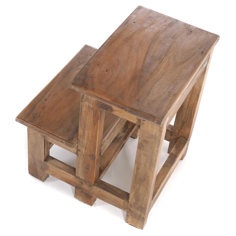 TRITTLEITER "STEP" | 46x37 cm (HxB), Altholz | Tritthocker | Farbe: 01 natur-vintage