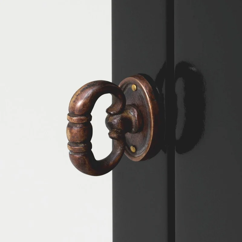 Casa Padrino Luxus Art Deco Mahagoni Kleiderschrank Schwarz 147 x H. 238 cm