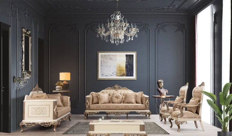 Casa Padrino Luxus Barock Couchtisch Weiß / Braun / Gold 130 x 92 x H. 50 cm - Prunkvoller handgefertigter Wohnzimmertisch im Barockstil - Barock Möbel