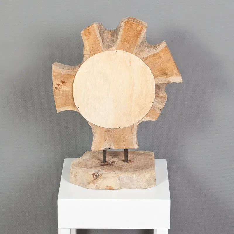 Spiegel KAKI aus Teakholz mit Holzfuß ca.55cm