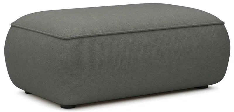 Ovo Hocker dunkelgrauer Chenille, leicht zu reinigen