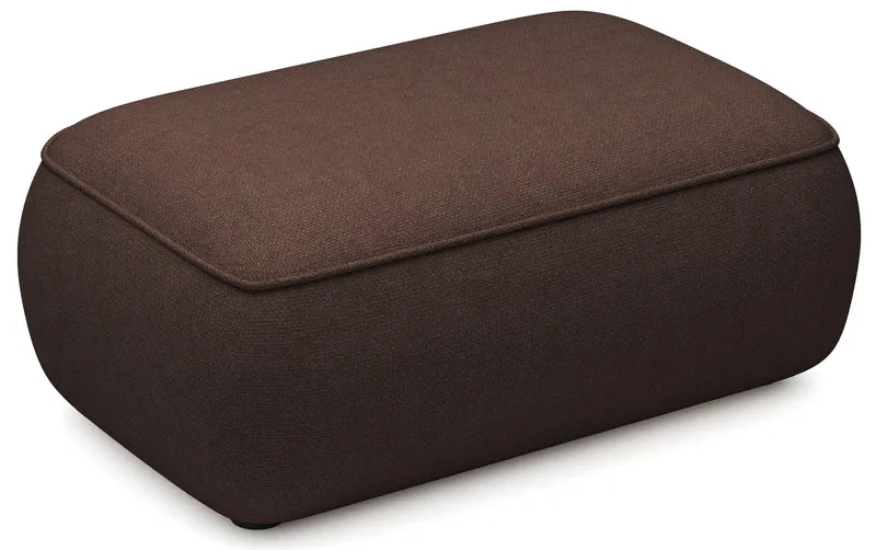 Brauner Ovo-Sitzhocker aus pflegeleichtem Chenille