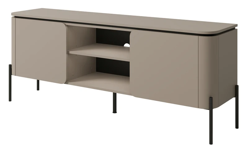 Calderis TV-Schrank mit zwei Türen und zwei Fächern, 163 cm, Congo