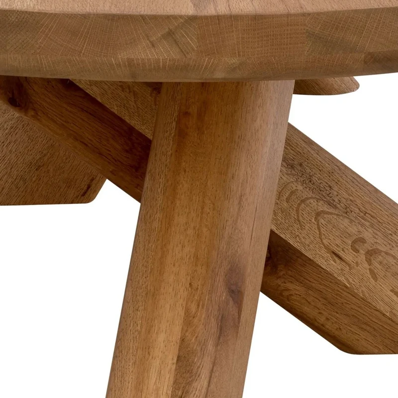 Casa Padrino Luxus Massivholz Couchtisch Braun 170 x 85 x H. 35 cm - Ovaler Eichenholz Wohnzimmertisch - Wohnzimmer Möbel - Luxus Möbel - Luxus Qualität