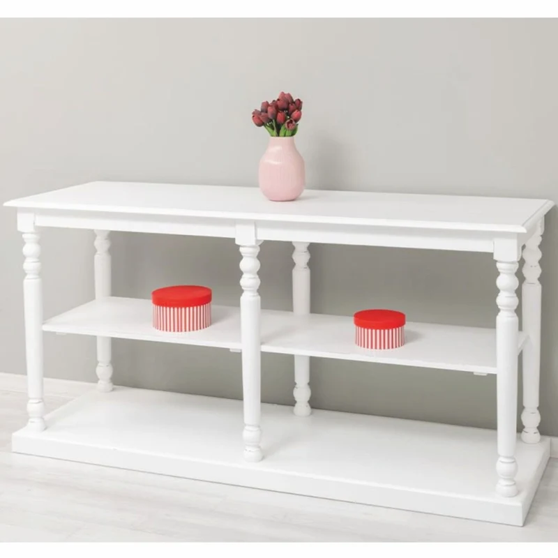 Casa Padrino Landhausstil Massivholz Konsole Weiß 180 cm - Landhausstil Möbel